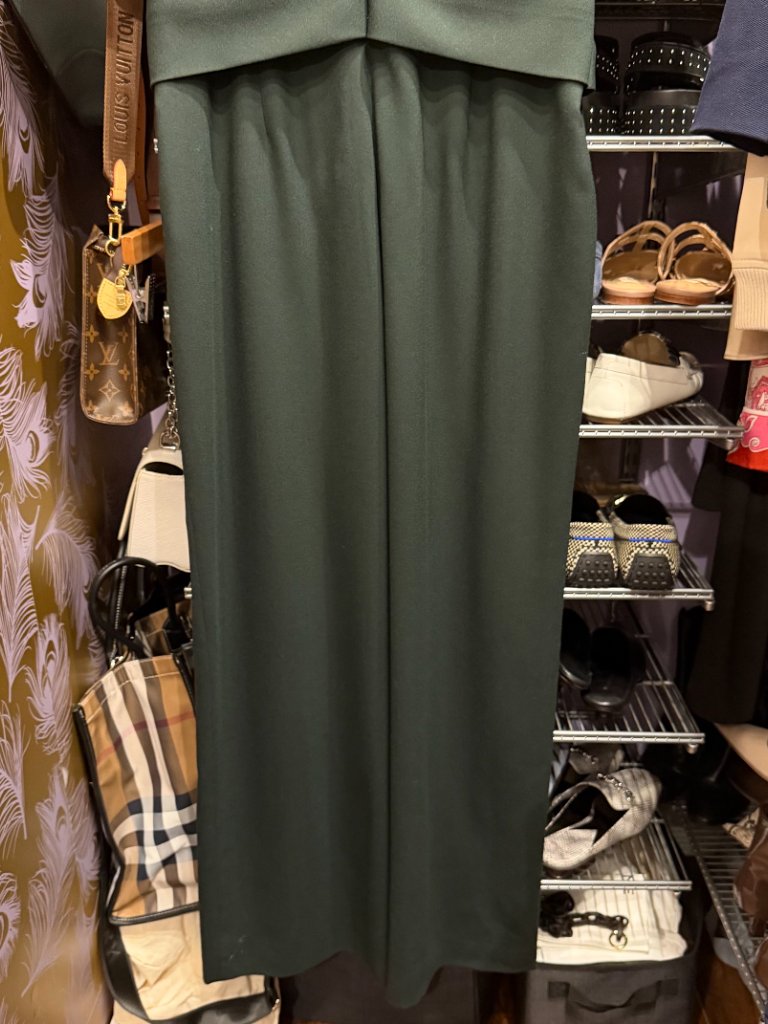 The Fold London Colinton Jumpsuit Dark Green Wool Uk 16 / Us 12 Nwt Career Event — image 8 of 8